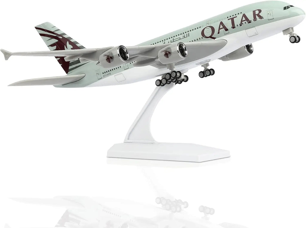Model Airplane Toy 30cm Qatar A380 Plane Model Desk Accessories Aircraft Model Diecast Resin Planes Collect Room Decor