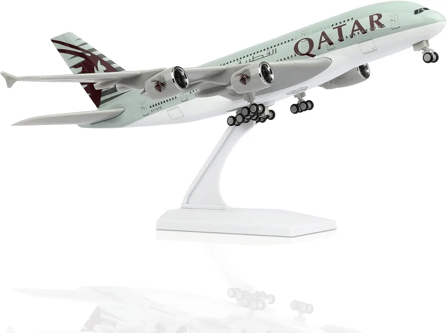 Model Airplane Toy 30cm Qatar A380 Plane Model Desk Accessories Aircraft Model Diecast Resin Planes Collect Room Decor
