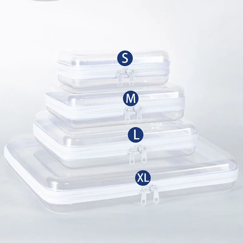 Storage Box Case Square Plastic Containers Box Travel Cosmetics Bag Bathing/Toy Organize Bag Waterproof Zipper Bag Travel Bag