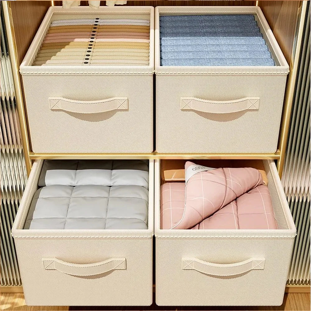 Foldable Trouser Storage Box with PP Board Large Capacity Drawer Clothes Pant Jeans Storage Box Wardrobe Clothes Storage Organiz