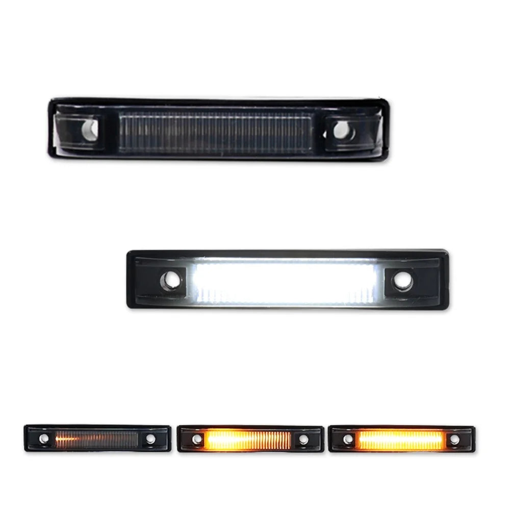 For Jeep Wrangler TJ JK & JL Bushwacker Flat Style Car LED Fender Flare Side Marker Turn Signal Lights Parking/Driving Lights