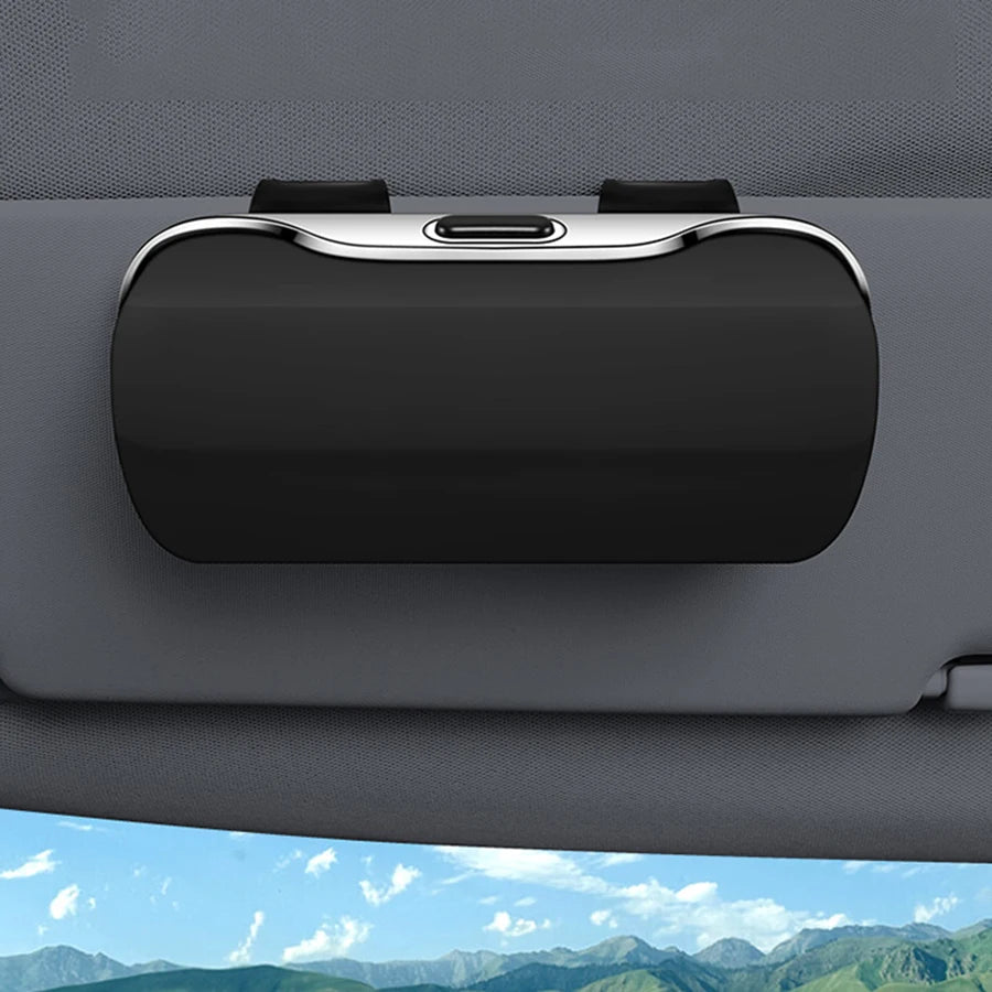 Car Glasses Box Portable Car Sunglasses Holder In The Car Driving Glasses Holder Eyeglass Case Sun Visor Car Lenses Holder