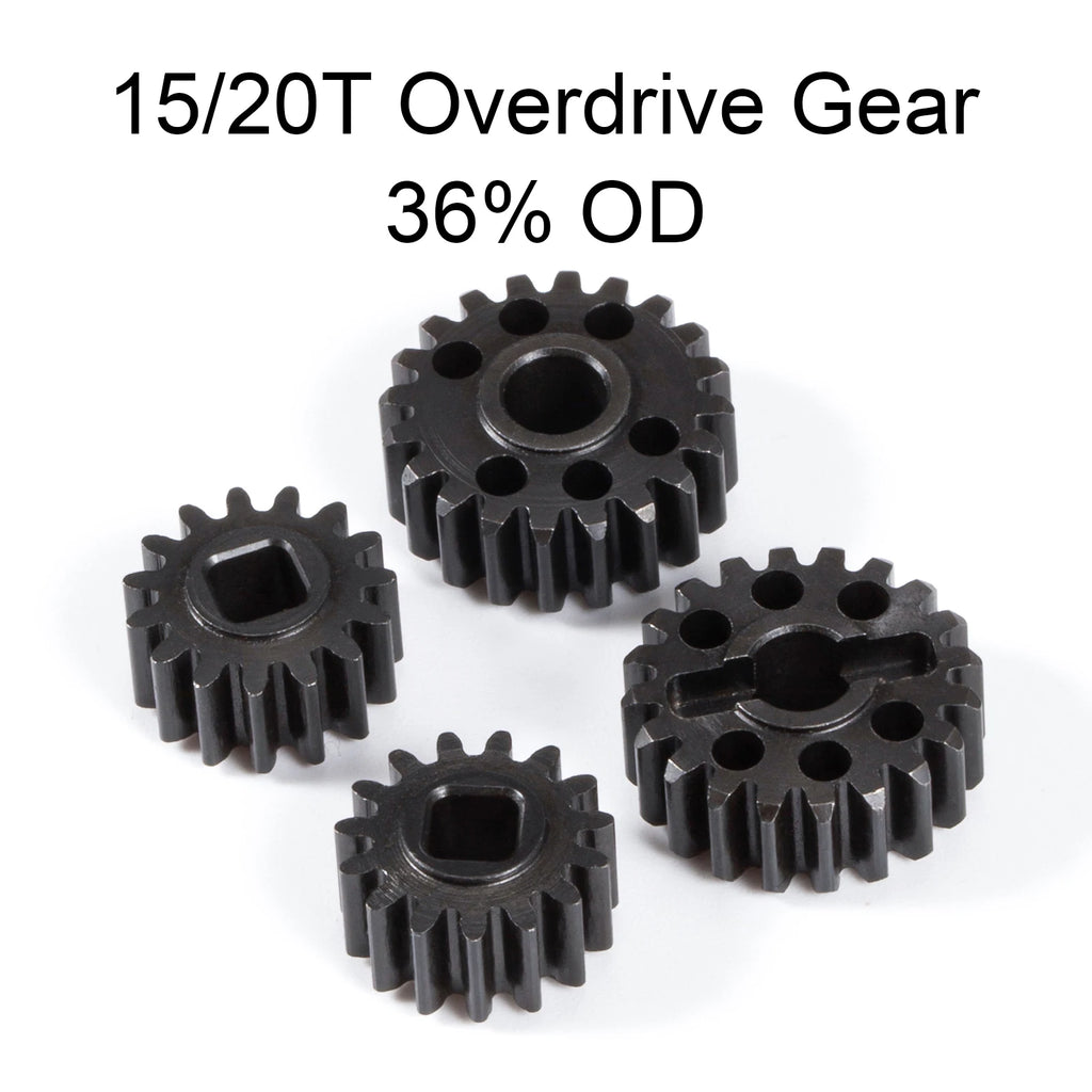 Hardened Steel Portal Overdrive Gear Set 15/20T 14/21T 12/23T for Axial 1/10 Capra SCX10 III AR45 Portal Axle