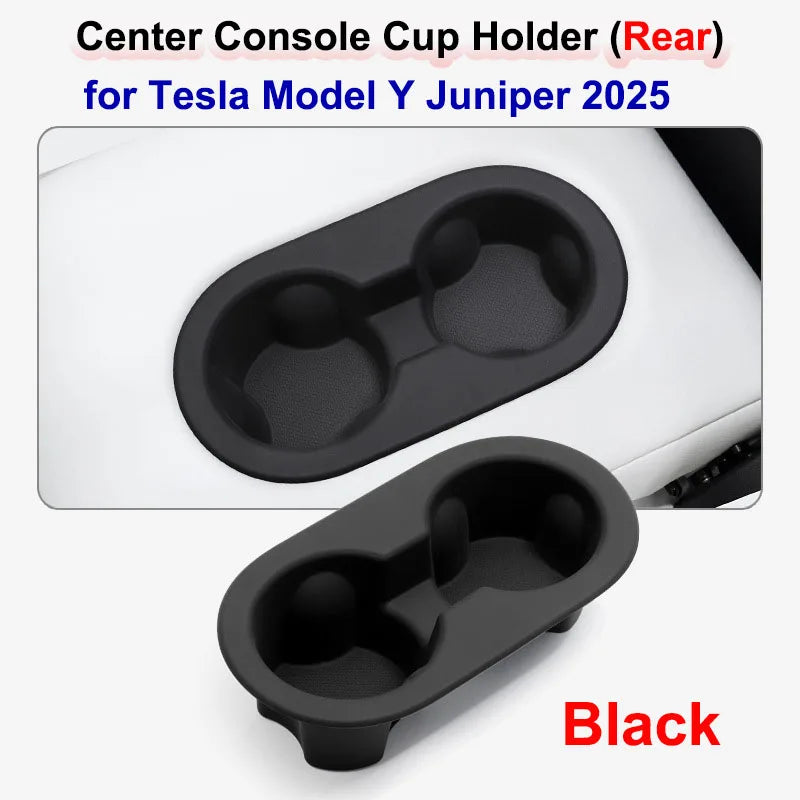 for New Tesla Model Y Juniper 2025 Interior Accessories Center Console Cup Holder Glasses Tray Armrest Box Protect Cover MY 2026