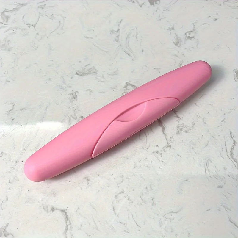 1pc Portable Single Toothbrush Case, Dustproof, Made Of Plastic Material, Designed For Daily Use And Travel
