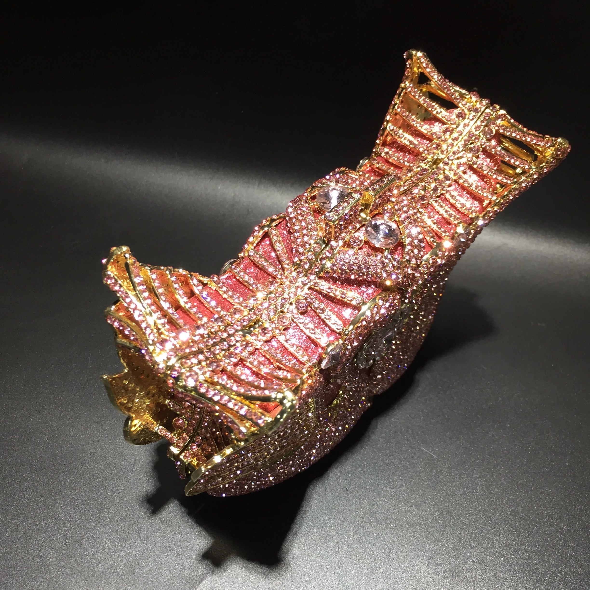 Chain New Product Hot Sale Ladies Purse Crystal Stone Evening Bags Swan Lady Purses Design Swan Clutch Bag