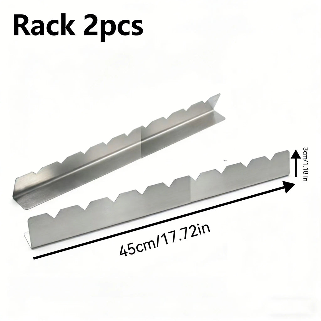 Multifunctional Stainless Steel Kebab Rack Barbecue Skewer Stand Warpresistant Kitchen EssentialSuitable Cooking Outdoor Use Cam