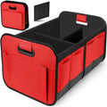Collapsible Large Car Trunk Storage Box, Waterproof 600D Oxford Fabric Organizer with Flip Top & Reinforced Handles for SUV/Van