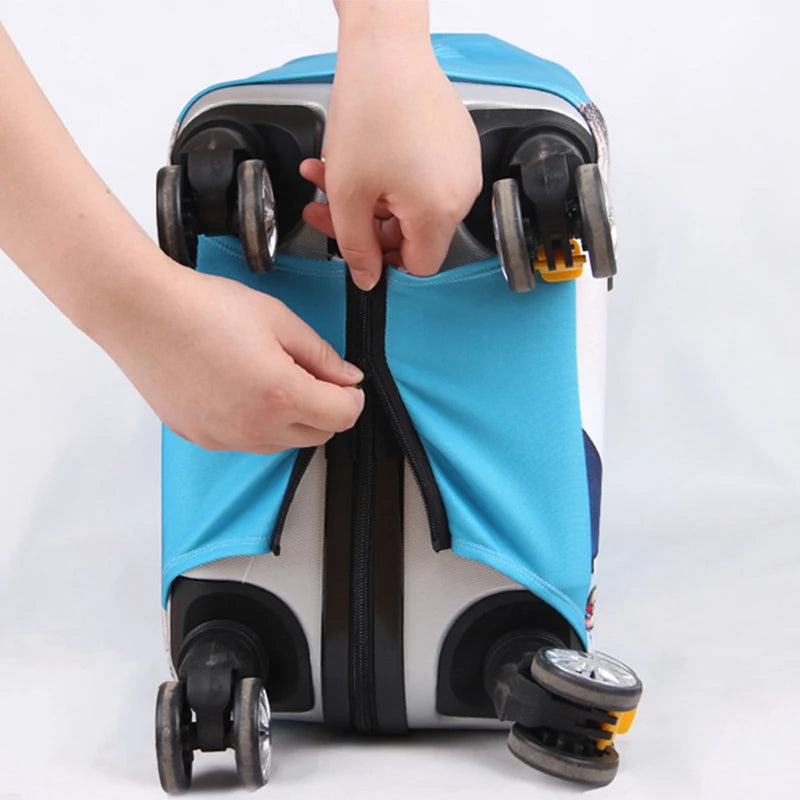 3D Aircraft Travel Suitcase Cover Elastic Fabric Luggage Protective Cover 18-32 Inch Thicken Trolley Case Cover Travel Accessory
