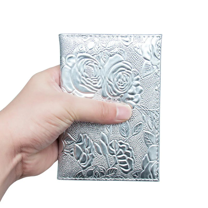 Fashion Flowers Passport Cover Women Travel Wallet Case for Passports Cute Passport Proctector Ladies Gift