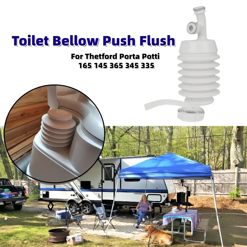RV Toilet Bellow Push Flush Replacement Caravan Campervan Toilet Accessories For Thetford Porta Potti 165 145 365 345 335 Model