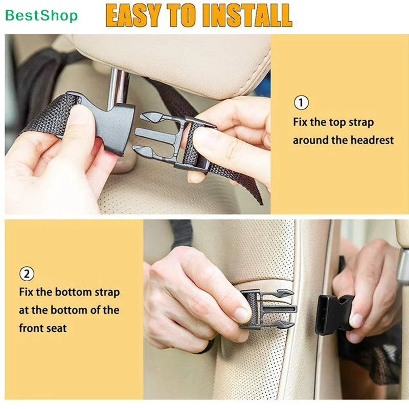 〔R〕Multifunctional Car Backseat Organizer with Foldable Tray,Tablet Pocket & Multiple Pockets,Waterproof Car Seat Storage Bag