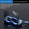 8-in-1 folding hexagonal wrench CR-V material multi-functional folding wrench for cycling/work Portable hand tool set