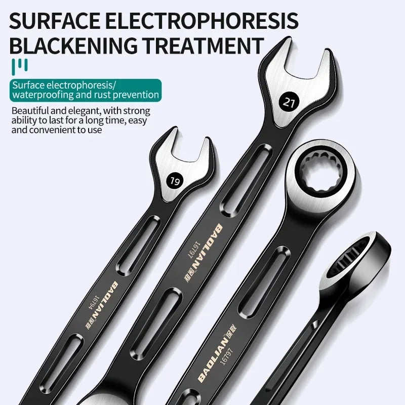 6mm-22mm Combination Wrench Dual-purpose Wrench Labor-saving Anti Slip Metric Universal Spanner For Car Repair Hand Tool