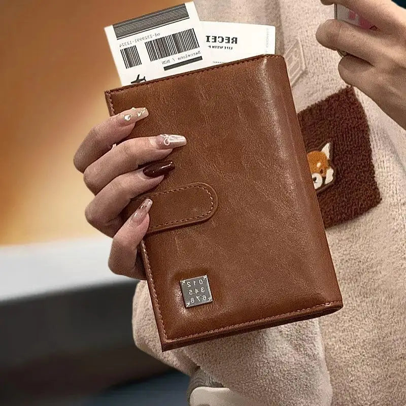 Travel Passport Wallet Women Man Card Holder RFID Blocking Credit Card ID Bag Plane Ticket Holder Multifunction Wallets
