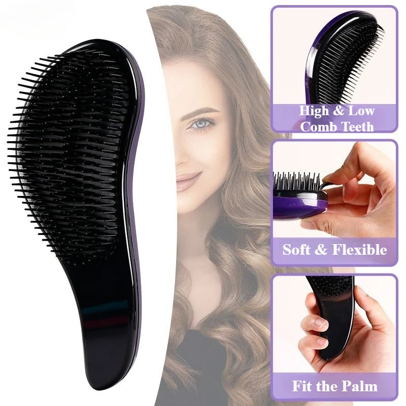 Magic Hairbrush Anti-Tangling Curly Hair Comb Scalp Massage Anti-static Grooming Smooth Soft Brush Wig Salon Hair Styling Tools