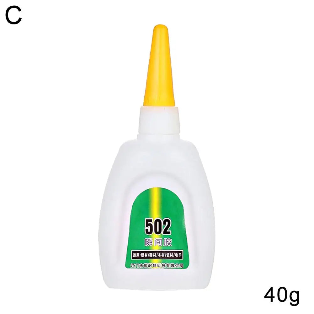 502 Super Glue Instant Quick-drying Cyanoacrylate Adhesive Leather Rubber Wood Metal Strong Liquid Glue Tool