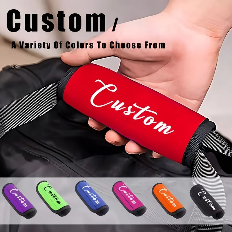 Custom Name Travel Essential Luggage Handle Cover with Personalized Text, Ideal for Protecting Your Hands And Bag Handle
