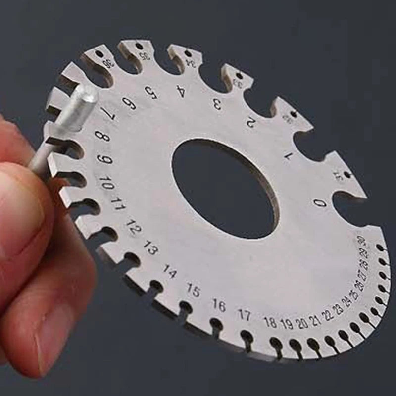 ★▲0-36 Round AWG SWG Wire Gauge Thickness Ruler Gauge Diameter Stainless Steel Measurer Tool