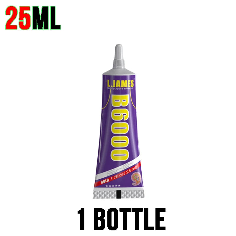 15/25/50/110ML B6000 Clear Contact Adhesive Universal Glass Plastic DIY Phone Repair Glue with Precision Applicator for Electro