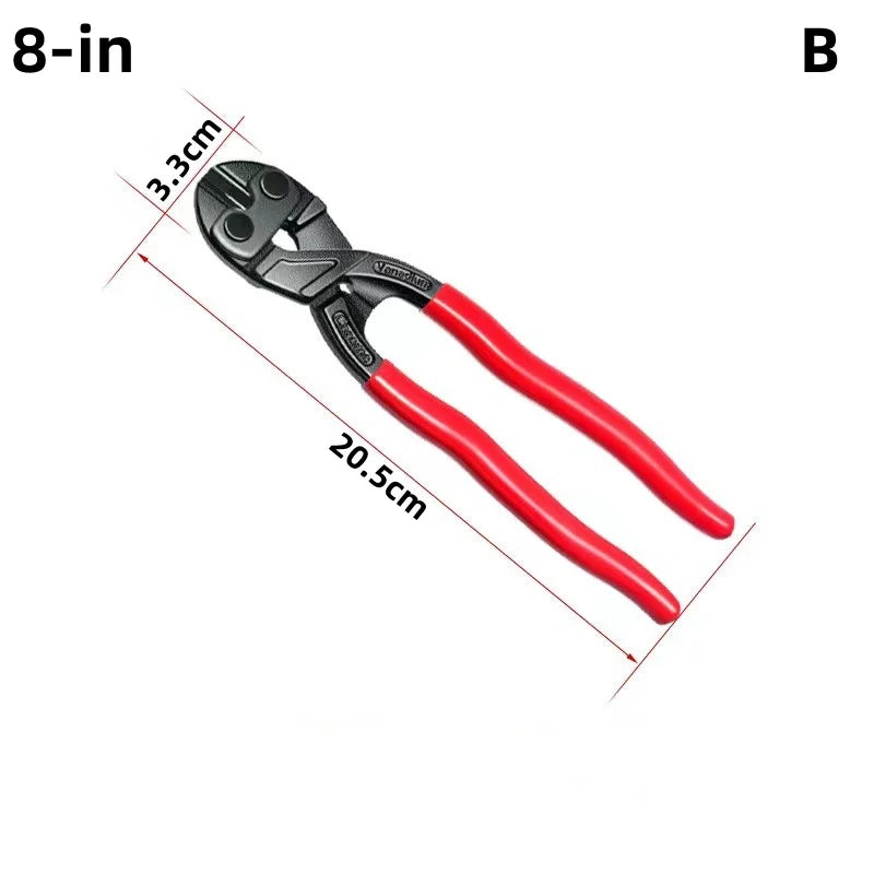 8/10inches Bolt Cutter High Leverage Bolt Cutter with Notch and Spring Industrial Wire Cutter Repair Heavy Duty Hand Tools
