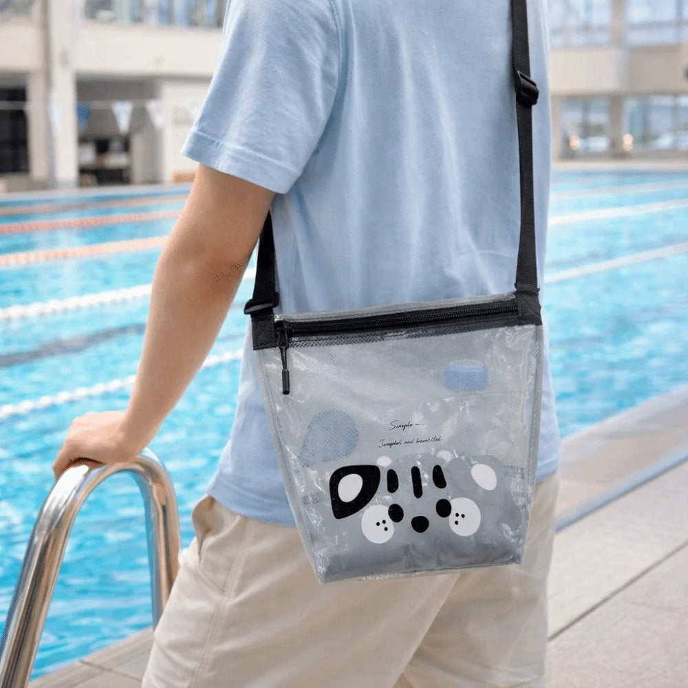 New Waterproof Transparent Makeup Bag PVC Large Capacity Gym Swim Bag Crossbody Waterproof Storage Bag Travel