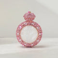 Alizekerr Perfume Bottle Shaped Crystal Evening Bags Women Gorgeous Classy Rhinestone Round Metal Clutch Purses Wedding Party