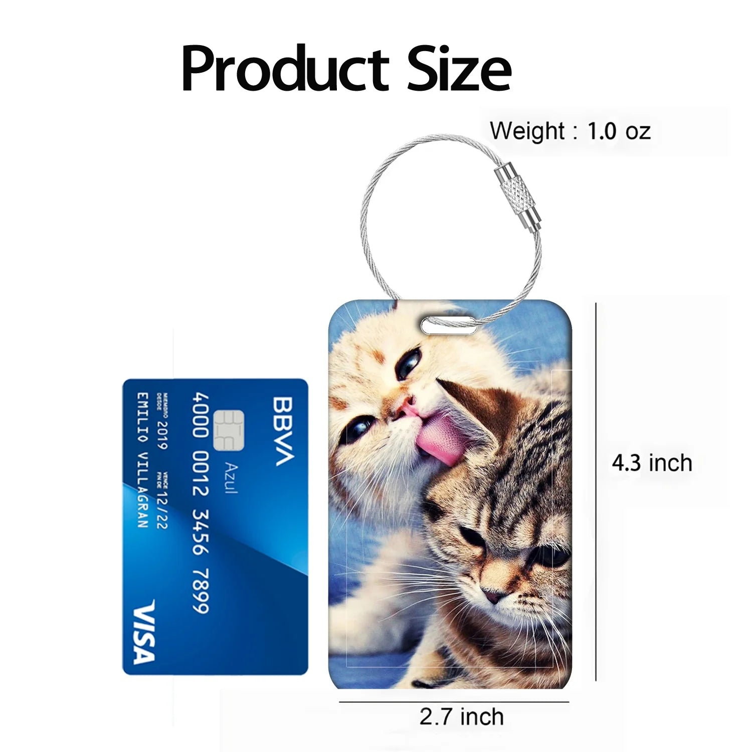 Cute Animal Cat Luggage Tags Suitcase ID Address Name Holder Kitten Baggage Tag Label Travel Suitcase cccessories