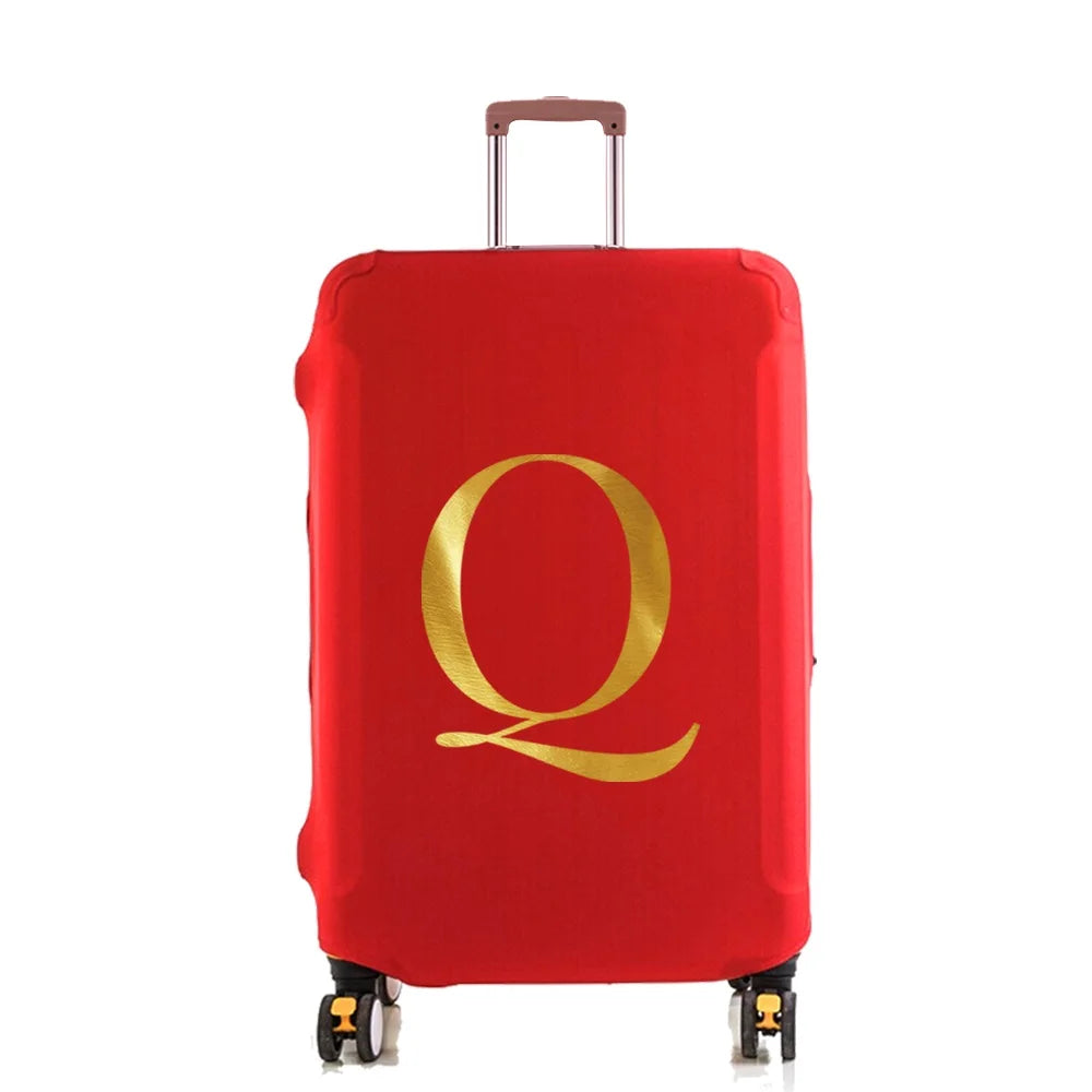Luggage Cover Protector Elastic Fashion Suitcase Dust Cover Fit 18-28 Inch Trolley Baggage Letter Name Print Travel Accessories