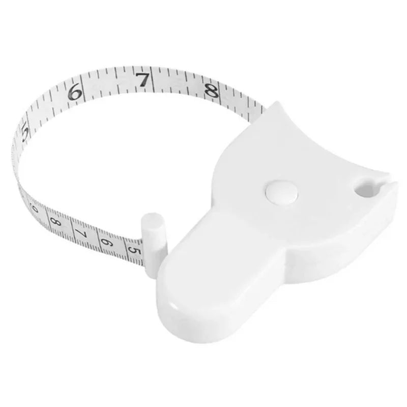 2pcs/set PVC Body Fat Caliper Measure Tape Tester Fitness for Lose Weight for Body Building Portable Fitness Equipmnet White