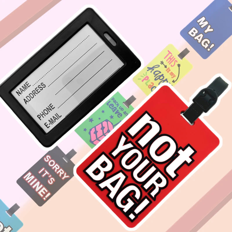 Luggage Bag Label PVC Luggage Bag Tote Bag Travel Bag Label With Business Card And Privacy Cover IT'S NOT YOU BAGS