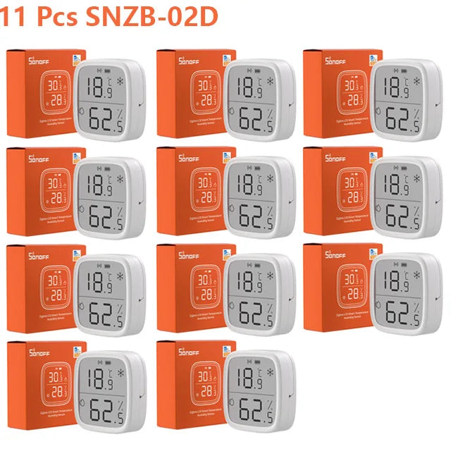 Intelligent SNZB-02D Humidity Sensor SONOFF Zigbee Smart LCD Temperature Sensor for Monitoring of Household Use with LCD Screen