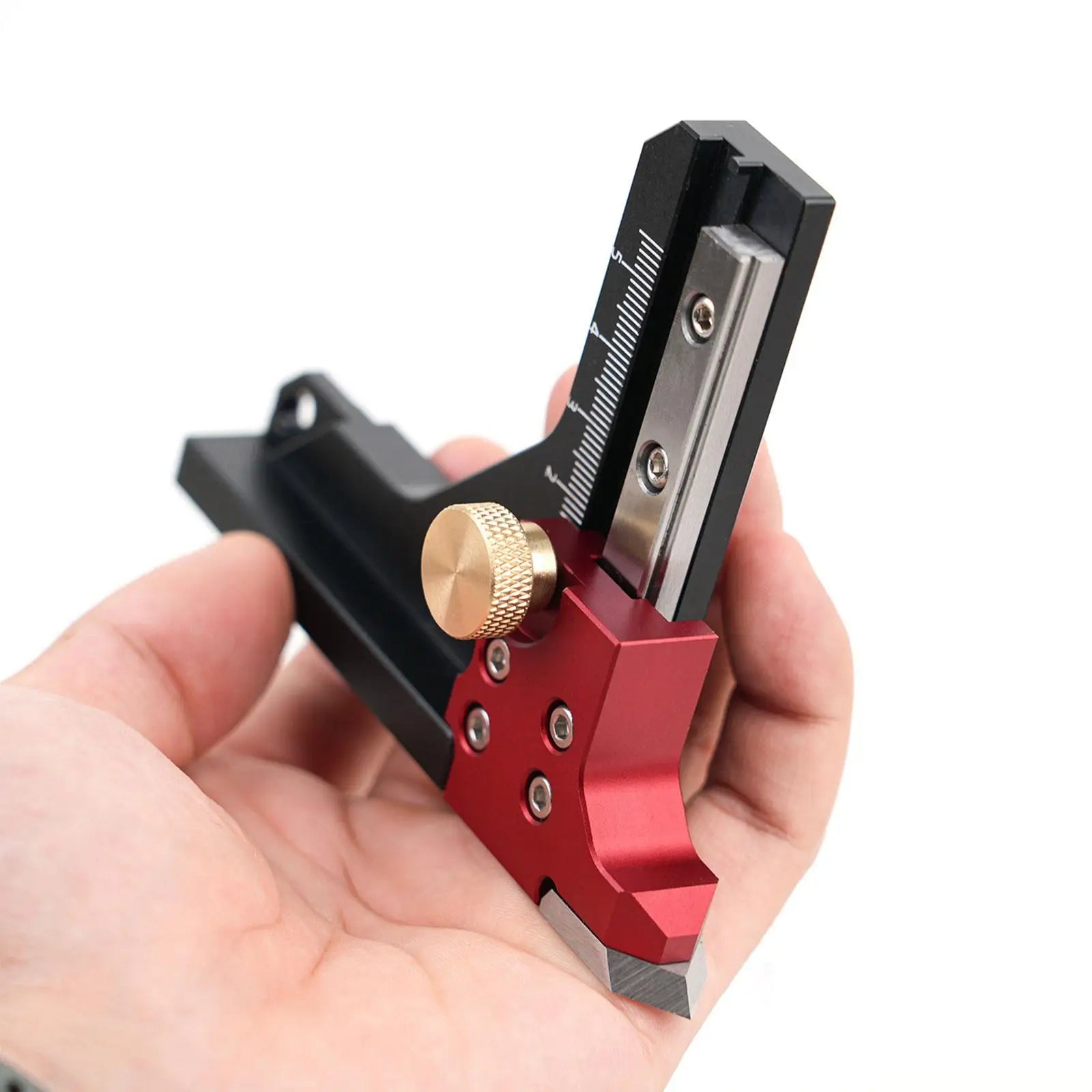 Aluminum Alloy Height Gauge Woodworking Square Depth Ruler Gaps Marking Tool for Home Workshop Construction