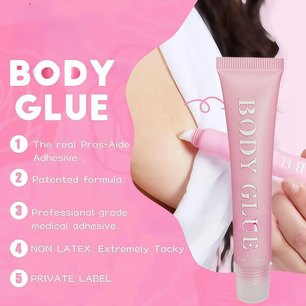 Transparent Body Glue, Gentle Quick-Dry Waterproof Anti-Slip Invisible Adhesive, Long-Lasting Secure Attachment, 1 Piece