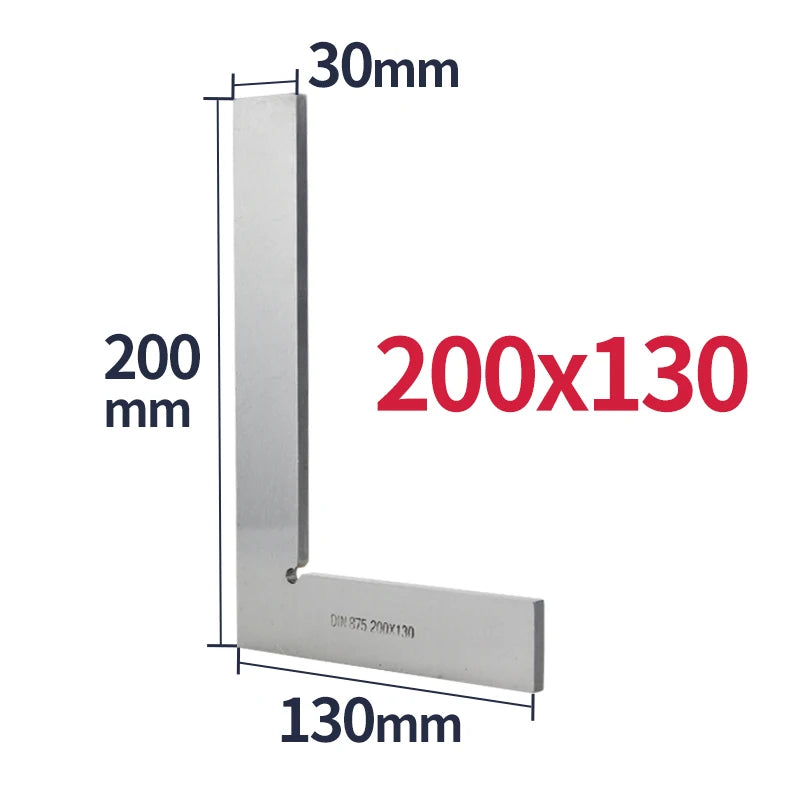 90 Degree Flat Edge Square Ruler Carpentry Square Metal Angle Measuring Tool Multi Carpentry Square Woodworking Tools Try Square