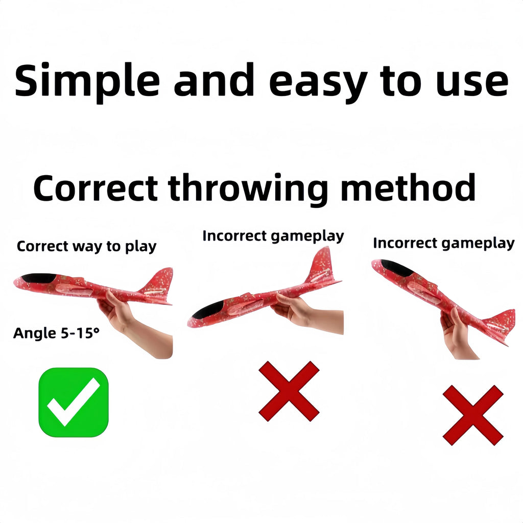 Foam Glider Hand Throwing Aircraft Toys Outdoor Boy Large Model Glider Outdoor Essential Gift