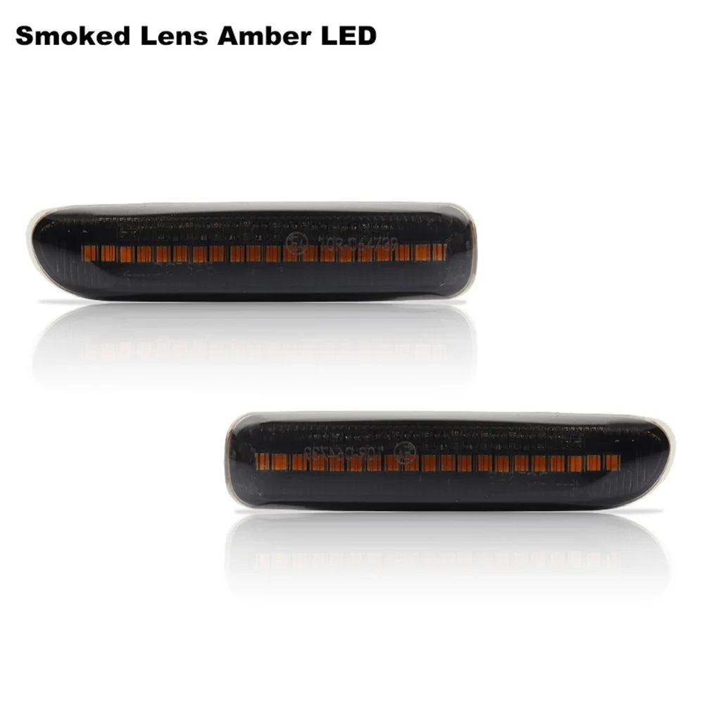 For BMW E46 323i 328i 3 Series 323ci 325ci 328ci 330ci Front Fender Side Marker Lights Sequential Blinker LED Turn Signal Lights