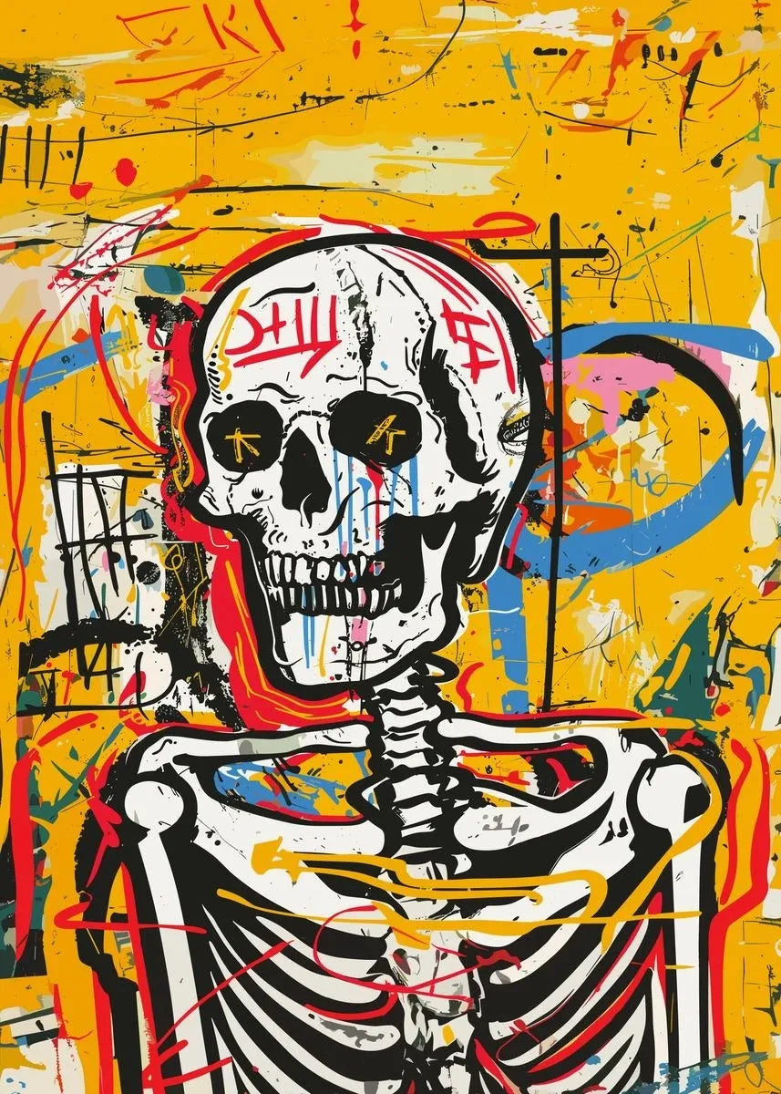 Abstract Figure Portraits Crocodile King Skull Graffiti Art Poster Canvas Painting Print for Living Room Home Decor Cuadros