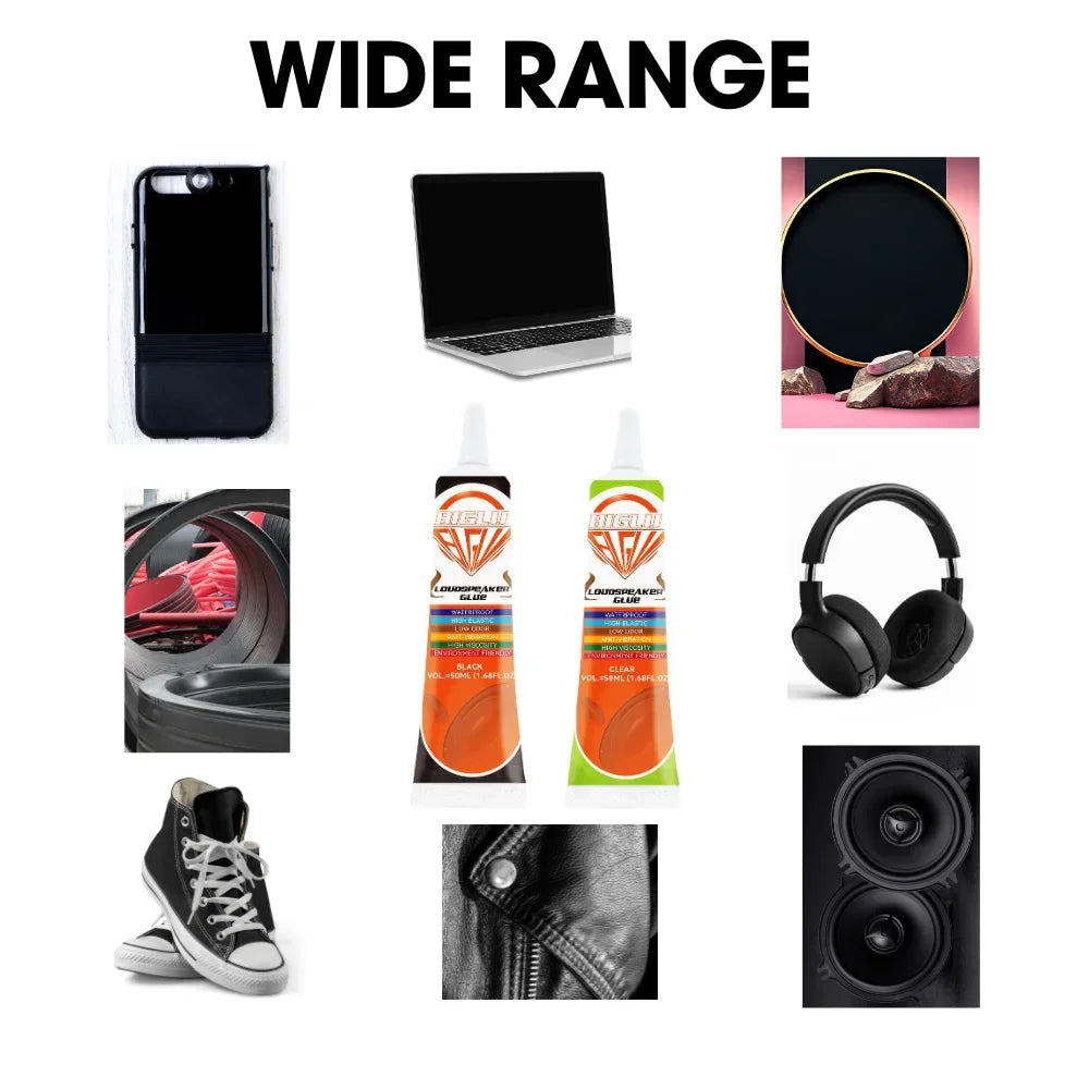 Black / Clear Loud Speaker Repair Glue Foam Side Dust Cap Rubber Edge Cone Basin Strong Adhesive 15/50ML