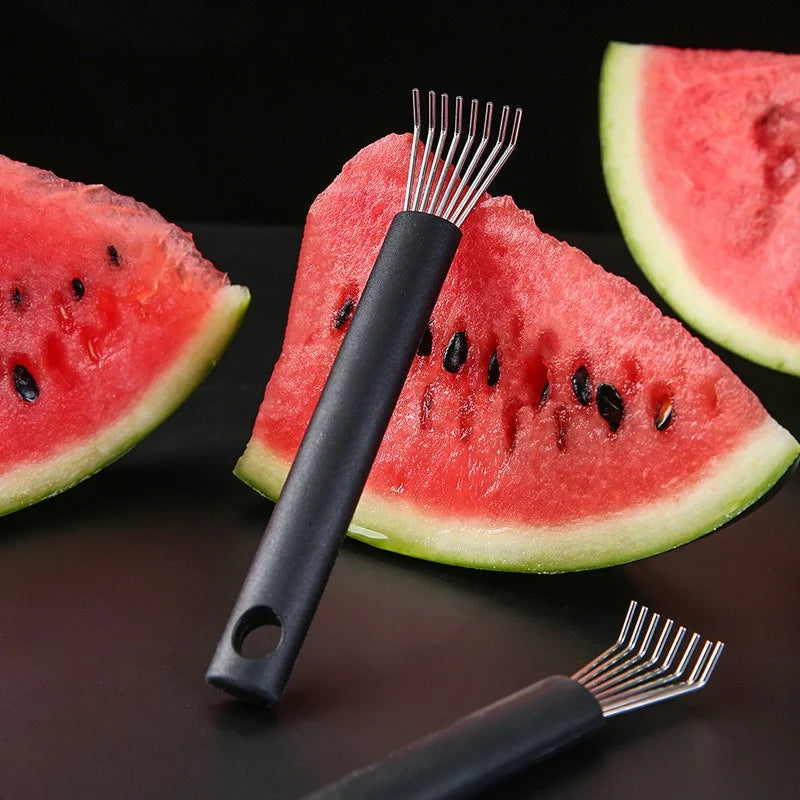 JUSTINLAU Portable Watermelon Seed Remover Stainless Steel Fruit Divider Manual Watermelon Seeding Fruit Digging Kitchen Gadget
