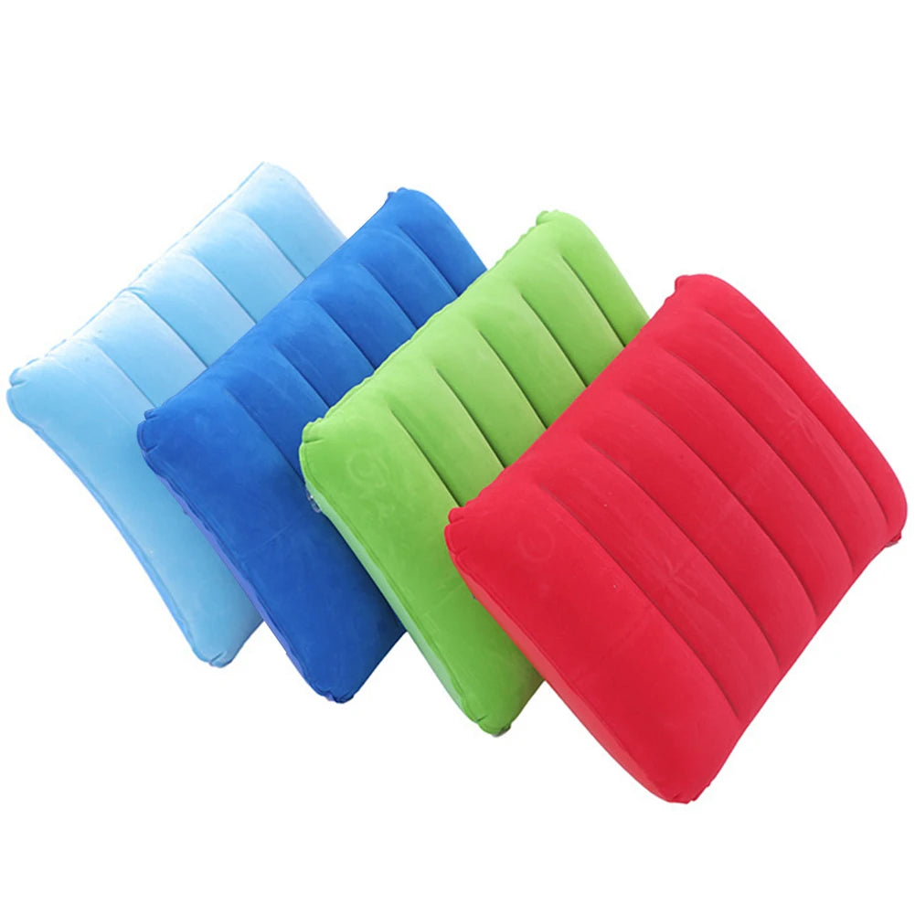 47x30cm Inflatable Pillow Portable Square Folding Pillow Comfortable Ergonomic for Neck & Lumbar Support