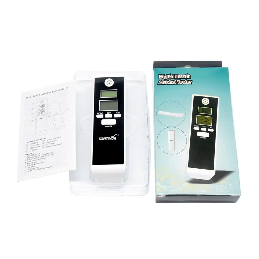 GREENWON Portable Digital Breathalyzer Alcohol Tester with Dual Display Screen AT-661S