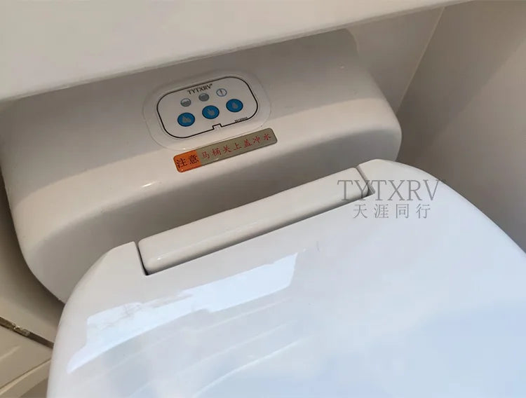 TYTXRV 12V 22L RV Swivel Toilet with Hatch & Retractable Water Tank Portable Electric Cassette Toilet for Camping Boating Marine