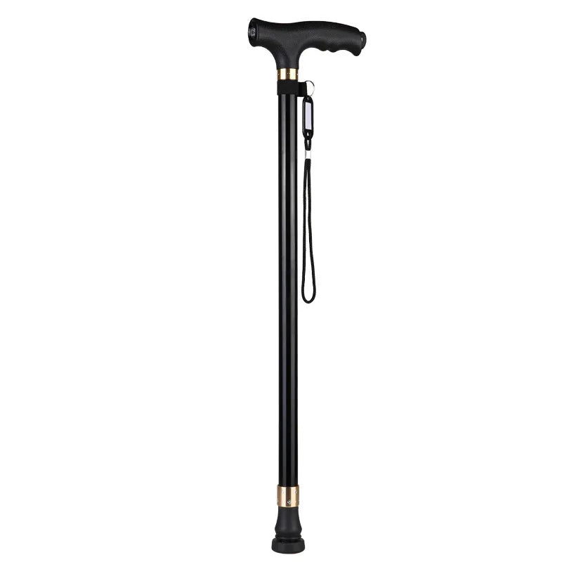 Non-slip Walking Sticks For The Elderly Retractable Aluminum Alloy Multifunctional Cane With Led Light Old Men Crutch