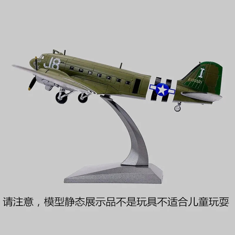 Diecast 1/100 Scale C47 C-47 J8 CU L4  U5 Transport Aircraft Airfreighter Conveyor Plane Military Airplane Model