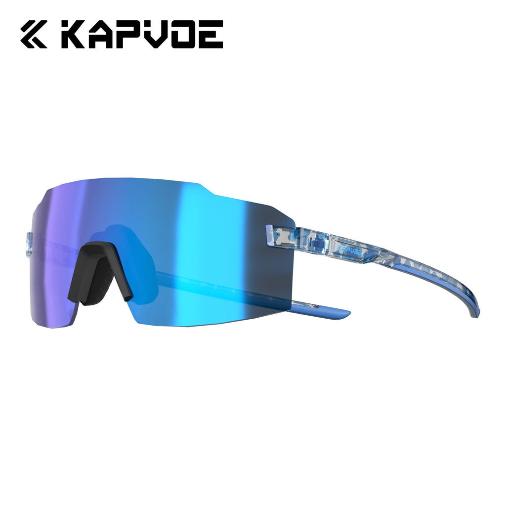 Kapvoe Light-Weight Runnning Sunglasses Cycling Glasses for Men Wide Vision Adjustable Nose Pad Women UV400 Hiking Eyewear