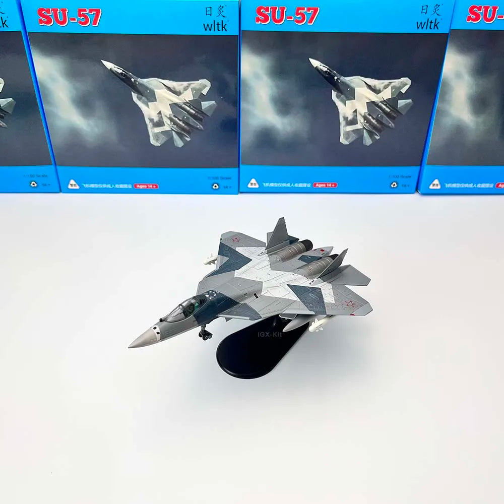1/100 Scale Russian Air Force SU57 Stealth Fighter Model SU-57 Metal Plane Aircraft Model Gift Display Collection Ornament