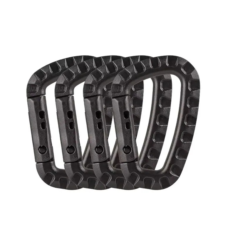 4/8/16pcs Tactical Plastic Carabiner Clip Keychain D-Shape Hard Spring Snap Gear Hook Outdoor Camping Hiking EDC Tools