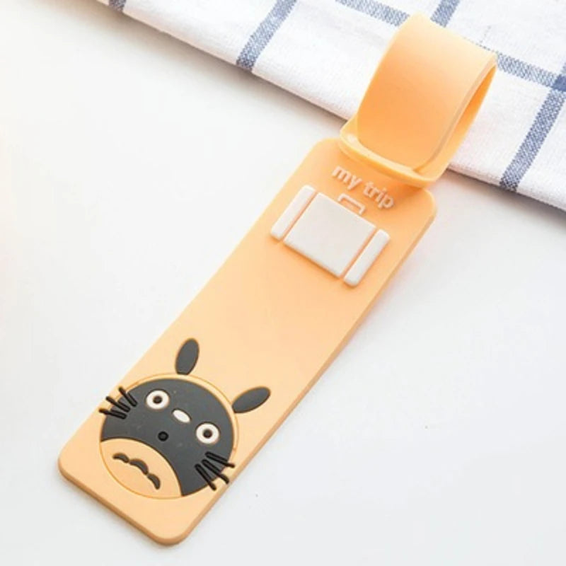 Cartoon Korean Creative Cute Silicone Flight Attendant Luggage Tag Tag, Boarding Pass, Suitcase Hang Tag, Consignment Tag