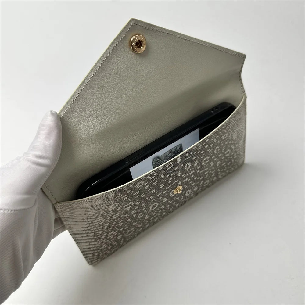 2026 Luxury Designer Women's Genuine Lizard Leather Handbag Authentic Lizard Leather Women's Wallet Fashion Card Bag
